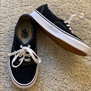 Vans Authentic Black Shoes Size 7